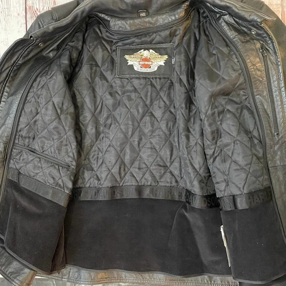 Harley-Davidson Old Forge Leather Motorcycle Jacket - 2XL - Picture 6 of 12